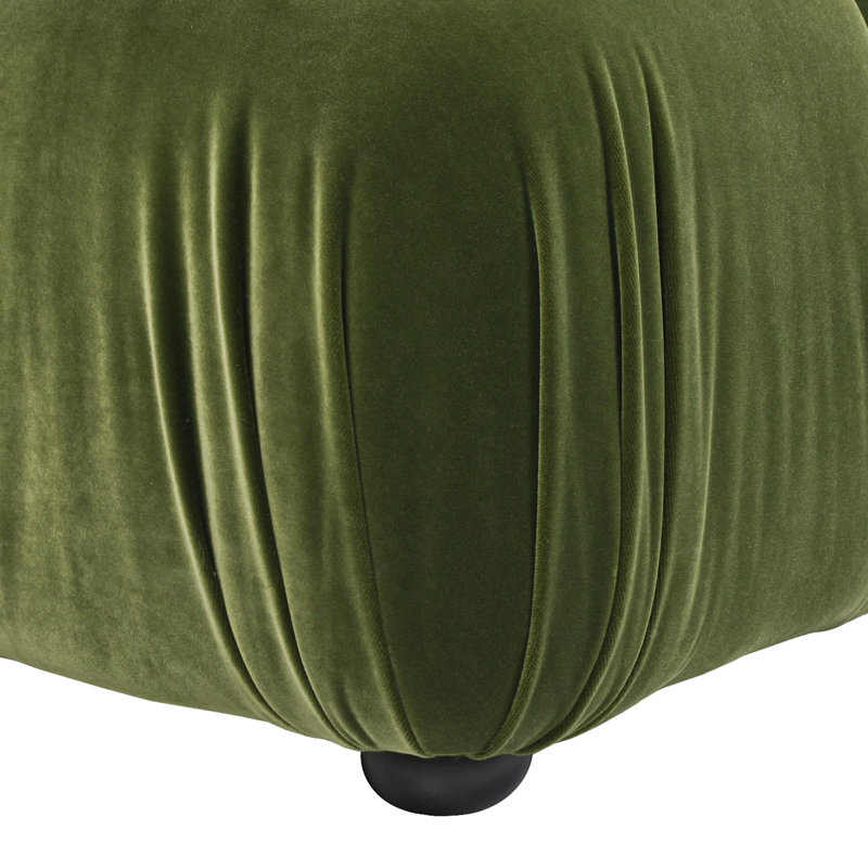 Saliah 36" W Lounge Chair, Olive Green Velvet