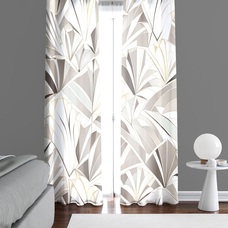 Paire de rideaux semi-transparents en polyester Breella, L 40 po x L 52 po