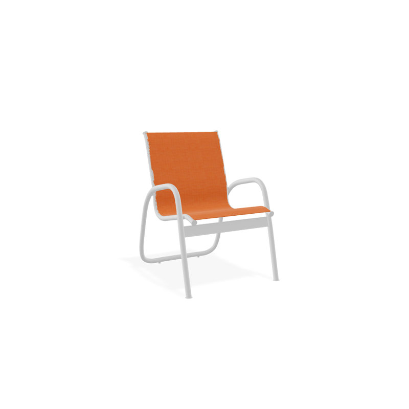 Fauteuil de patio Gardenella, Désert texturé, Toile Sunbrella® tangerine