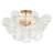 Wynetta 3 - Light Textured Glass Bubble Semi Flush Mount