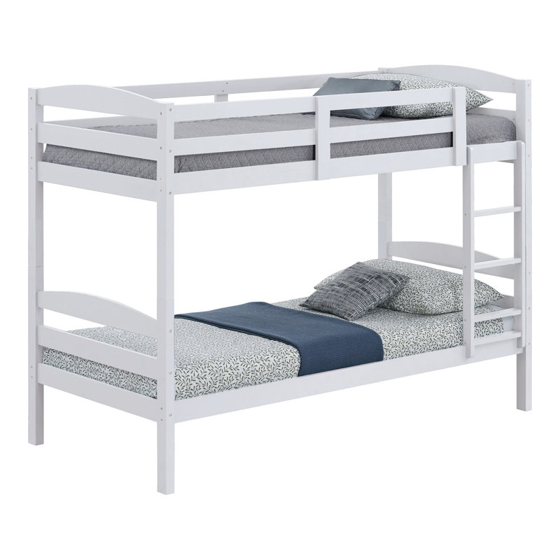 Jillynn Kids Twin Over Twin Bunk Bed, White