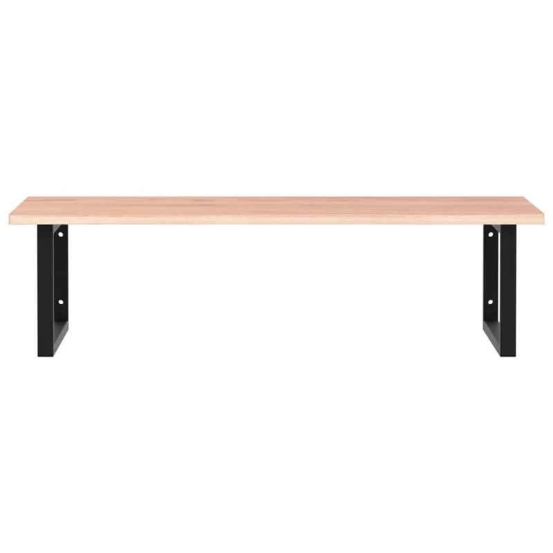 Breslynn 100cm Solid Wood Bathroom Vanity Top, Oak/Black