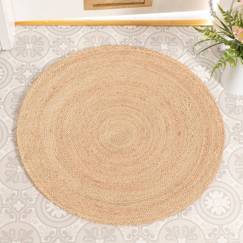 Tapis rond en jute tressé Juto, Rond 4 pi