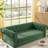 Elevated Linen Fabric Pet Bed for Oversized Dogs, Modern Comfortable Dog Sofa, Olive Green-697416653-680728031