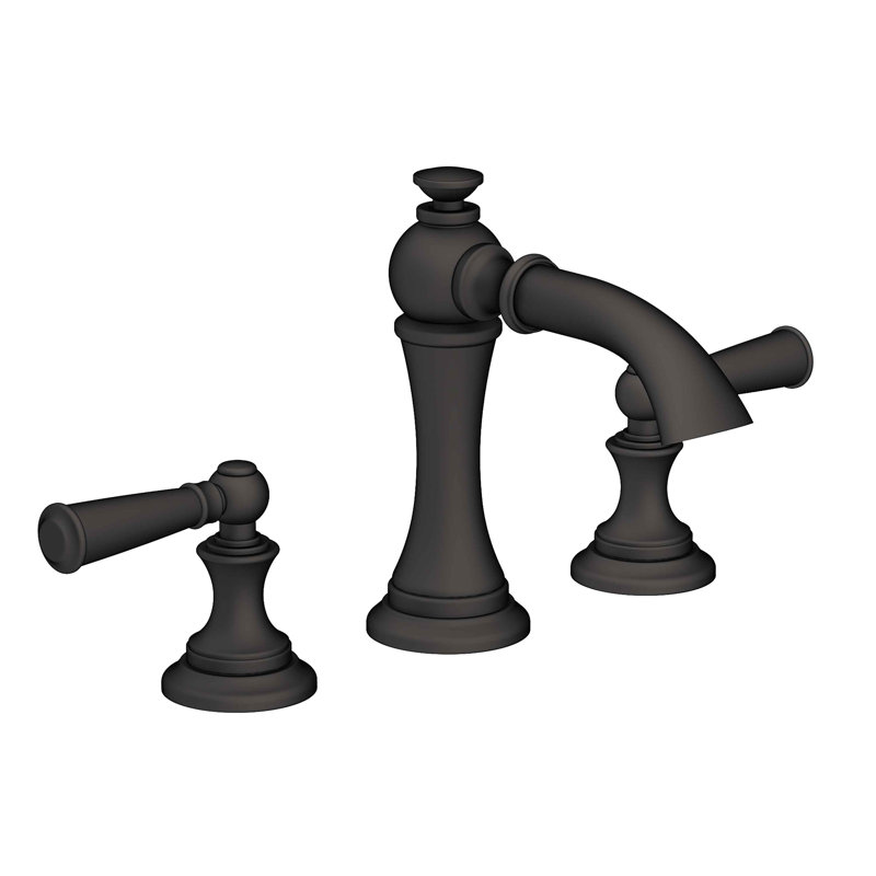 Sutton Widespread Bathroom Faucet with Drain Assembly, Flat Black