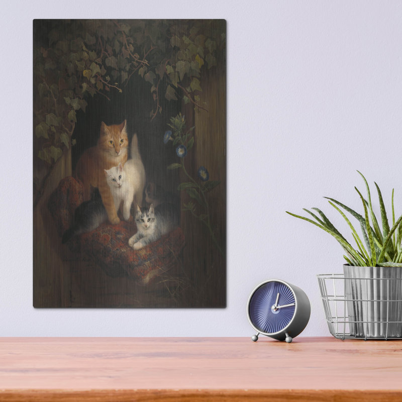 " Cat With Kittens " by MASTERS, 16" H x 12" W