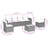 Vidaxl Garden Sofa Set Brown, Cream White