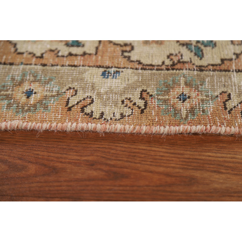Tapis persan rétro Tabriz noué à la main 8 x 11