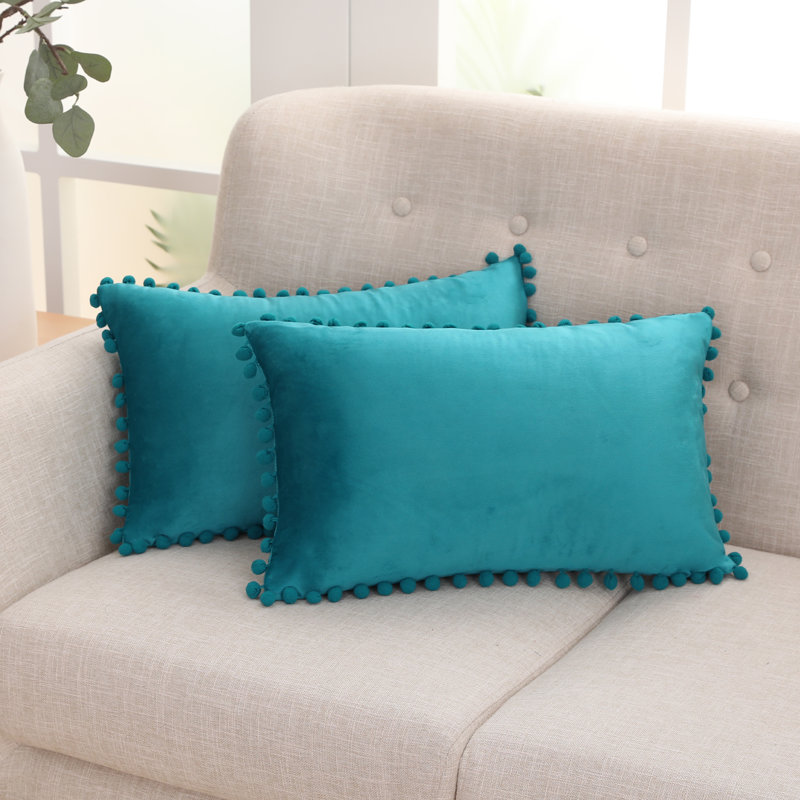  Rectangular Pillow Cover, Teal