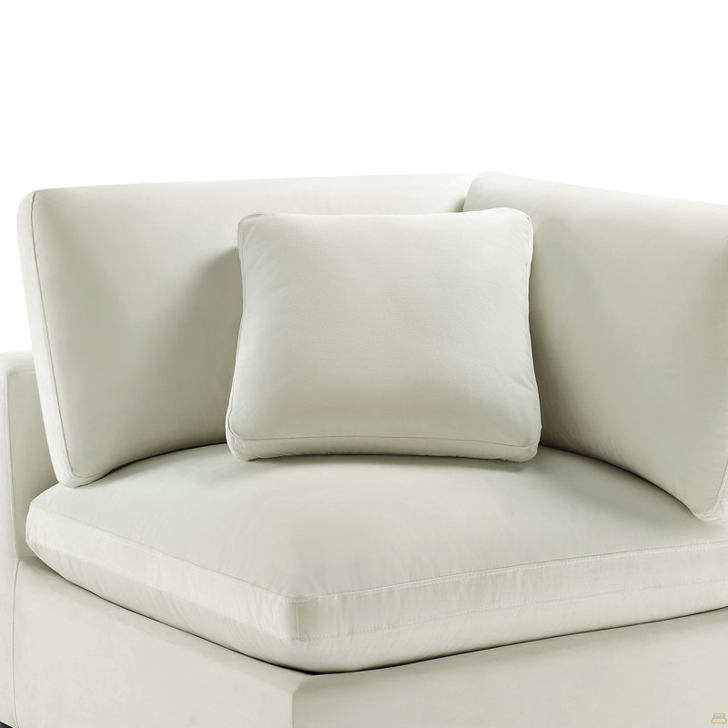 Chaise de coin Caylie - ivoire, Polyester ivoire