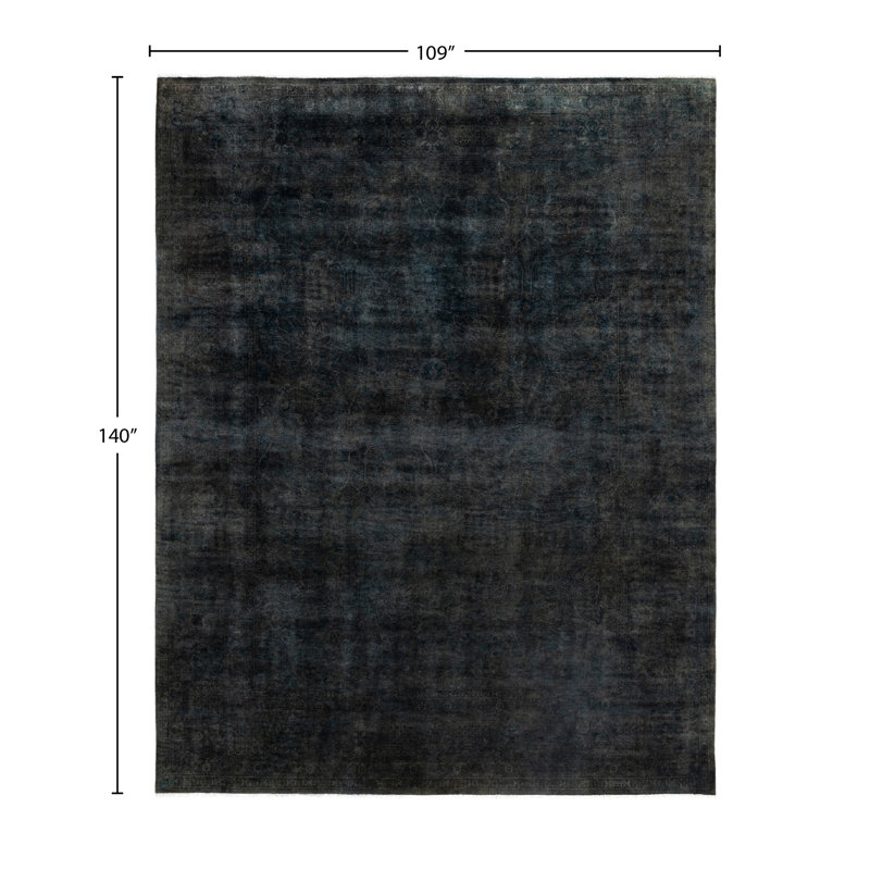 Overdyed One-of-a-Kind 9' 1" X 11' 8" Hand Knotted Area Rug