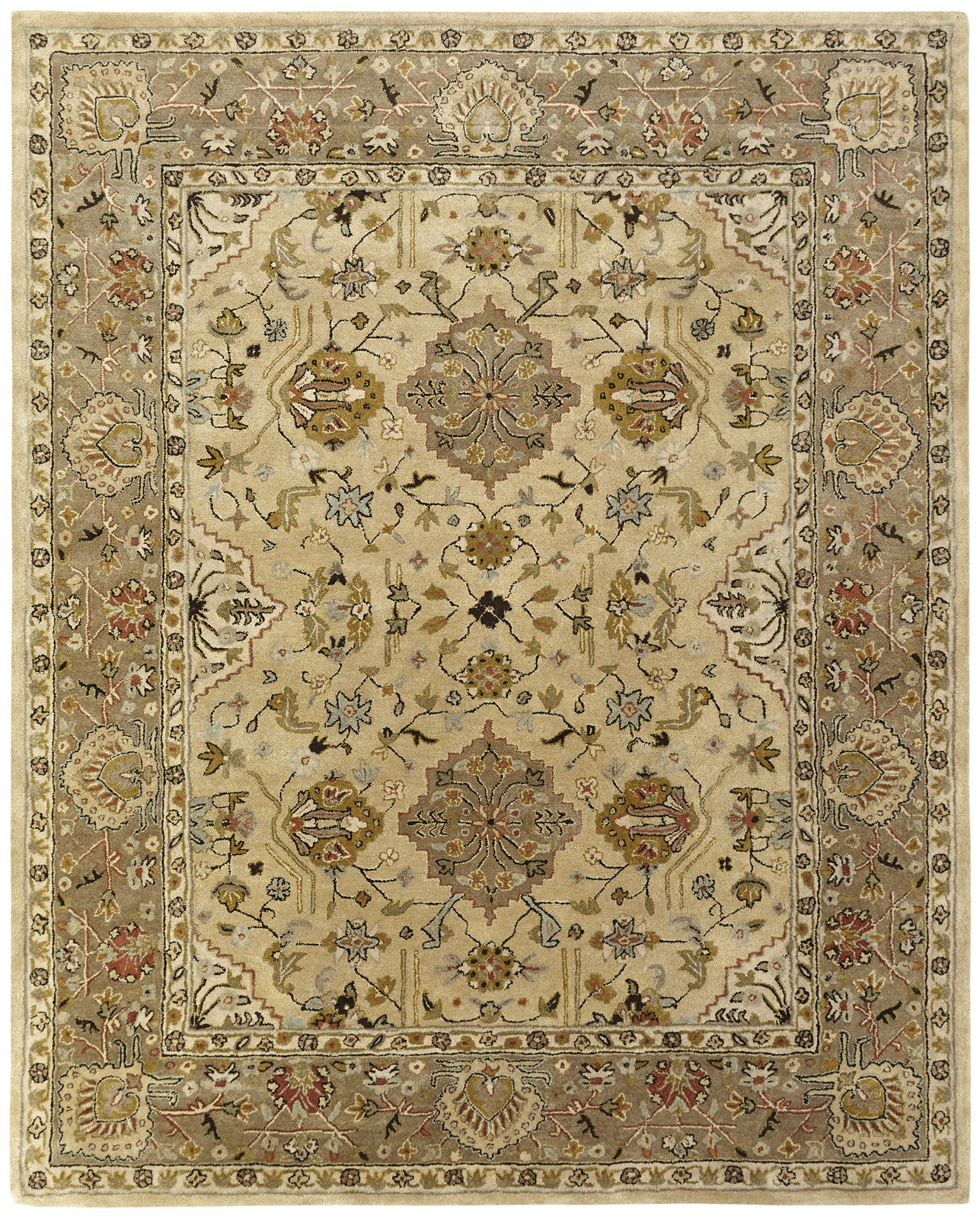 Handmade Wool Beige/Brown Rug