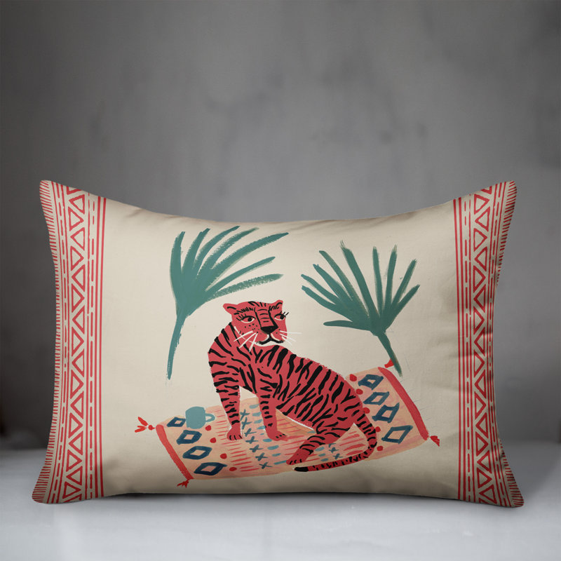 Tiger Outdoor Rectangular Pillow Cover & Insert