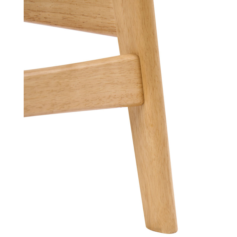 Upholstered Counter Stool with Solid Wood Frame