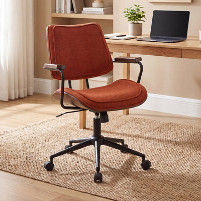 Bentwood office chair with upholstered seat