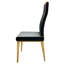 Chaise rembourrée en similicuir avec base en acier inoxydable-2065698112-2063826368