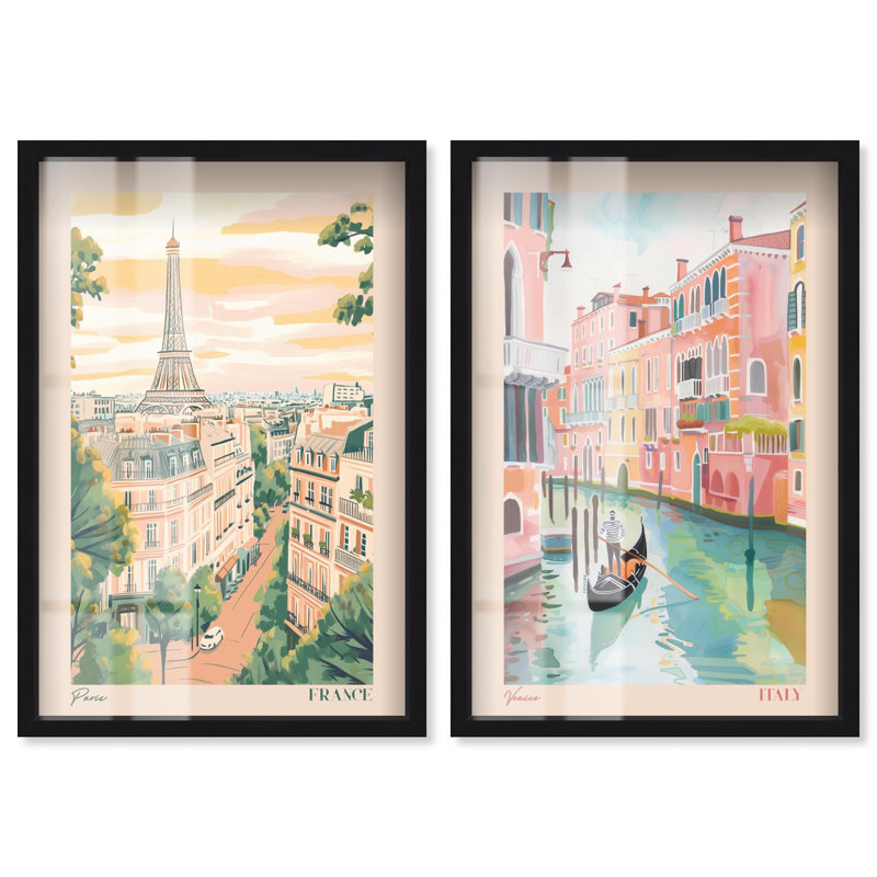 Blush Parisian Glam Art , Noir, H 25 po x l 17 po