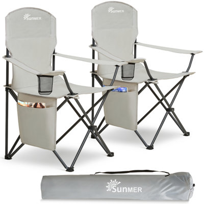 SUNMER Folding Camping Chairs - Extra Wide