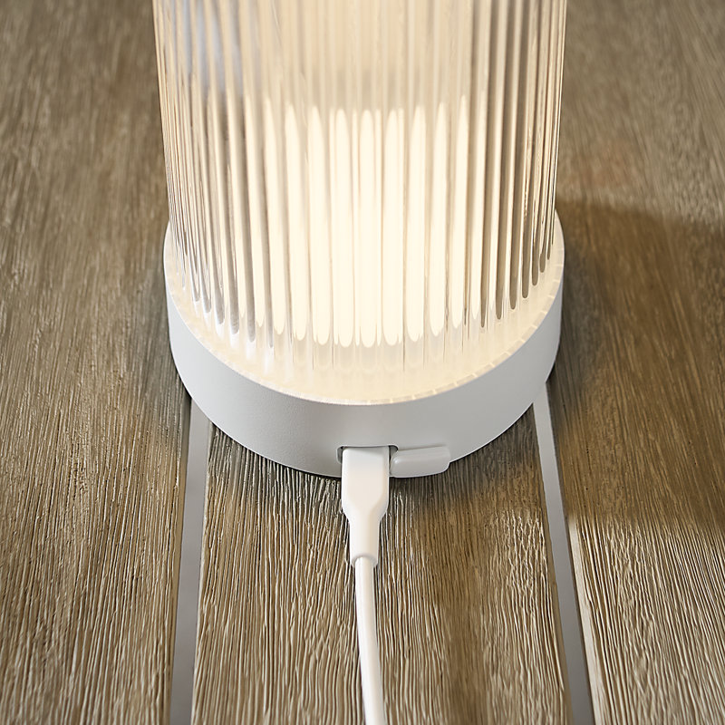 Tawa Accent Rechargeable Table Lamp, Matte White