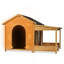 Grande niche pour chien avec doublure isolante, toit en asphalte et plancher surélevé