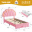 Structure de lit simple tapissier avec tiroir de rangement et tête de lit réglable, lit plateforme en molleton Berber, support en bois, aucun sommier tapissier requis, rose-2117179947-2117179951