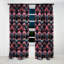 Motif damassé rose et bleu art déco I - Rideau damassé - Rideau occultant - 1 panneaux-107534776