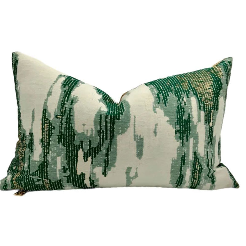 Mariah Lumbar Pillow Cover & Insert, Jade