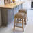 Counter Stool with Solid Wood Frame-958703060