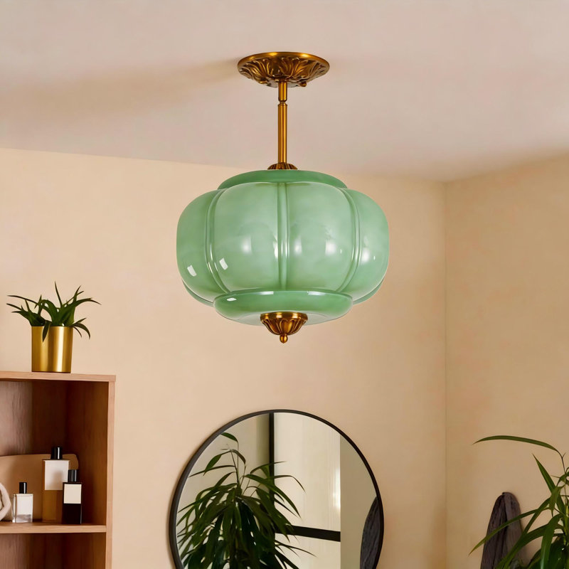 Plafonnier encastré 1 lumière Glint pour salle à manger Glint, Vert