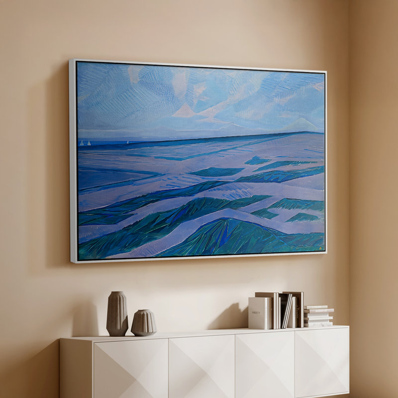 «Dune Landscape», 1871 - Piet Mondrian, toile tendue avec châssis, 26 x 40, Blanc