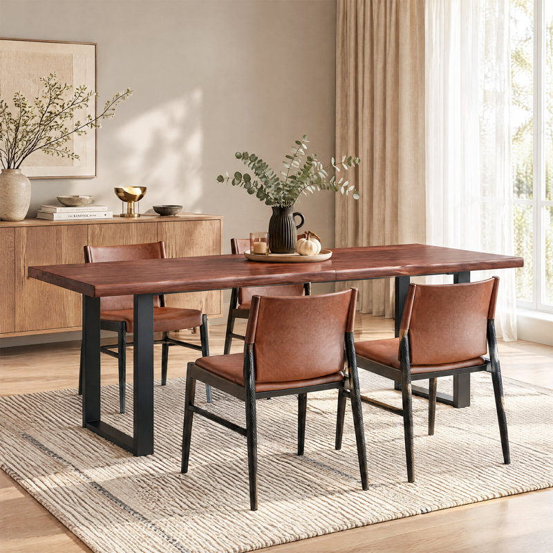 with Steel Base Dining Table