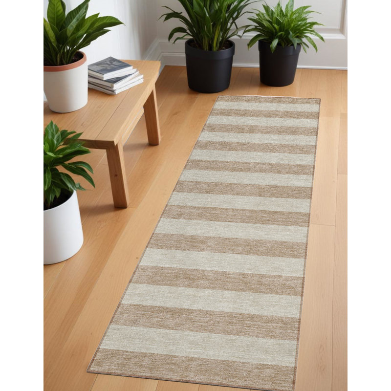 Tapis de couloir d'extérieur 8 pi beige
