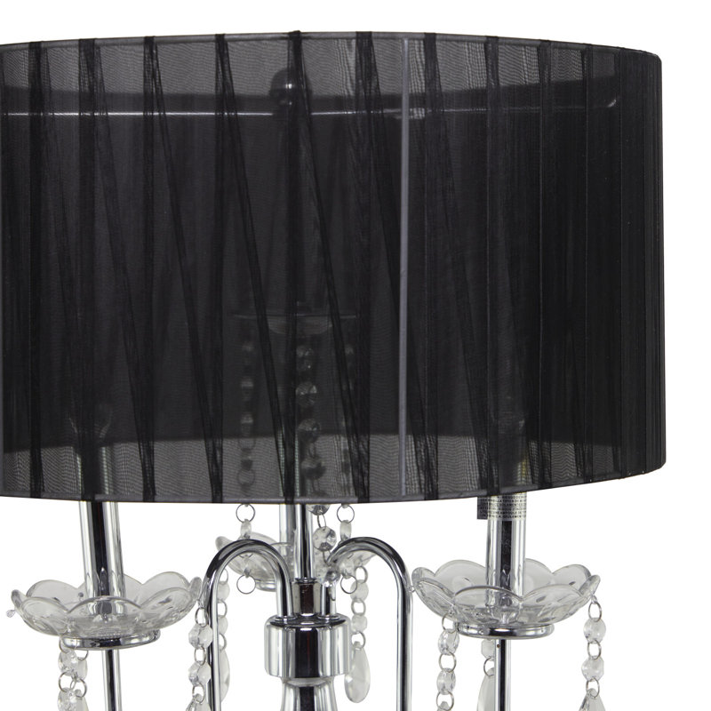 Lampe candélabre Ej, Argent, Noir