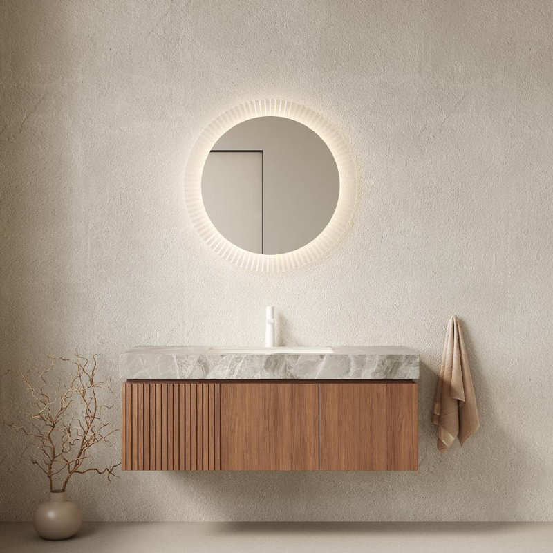Meuble-lavabo mural avec lavabo en céramique Jaime
