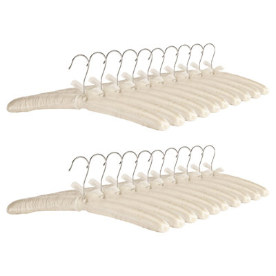 Harbour Housewares - Padded Satin Clothes Hangers - Set of 20