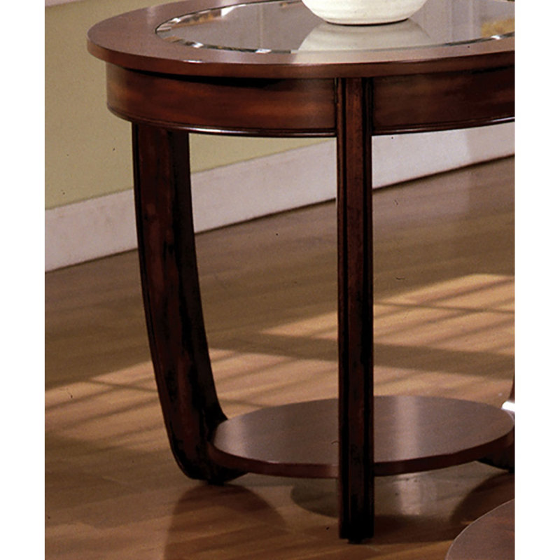 Table de bout cerisier foncé 1 pièce