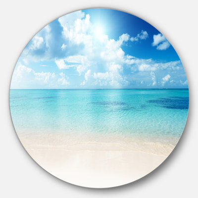 " Sand Of Beach In Blue Caribbean Sea "