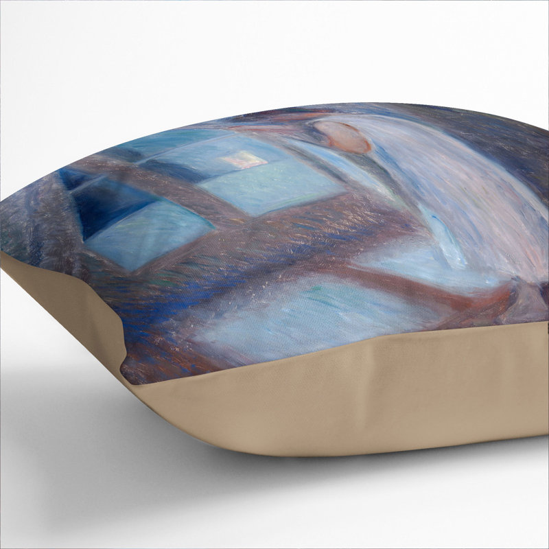 The Girl Square Throw Cushion, Stone, 55cm H x 55cm W x 20cm D