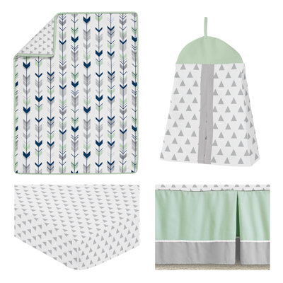 Mod Arrow 4 Piece Crib Bedding Set