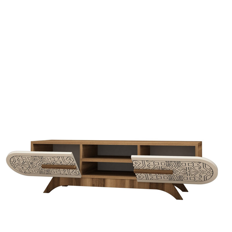 Keikei Unfinished TV Stand, Cream
