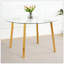 Table ronde en verre de style moderne, conception transparente élégante, base de support durable, ensemble de chaises de salle à manger en polyuréthane, convient aux cuisines de restaurant-1303256677-1303256696-1303256678