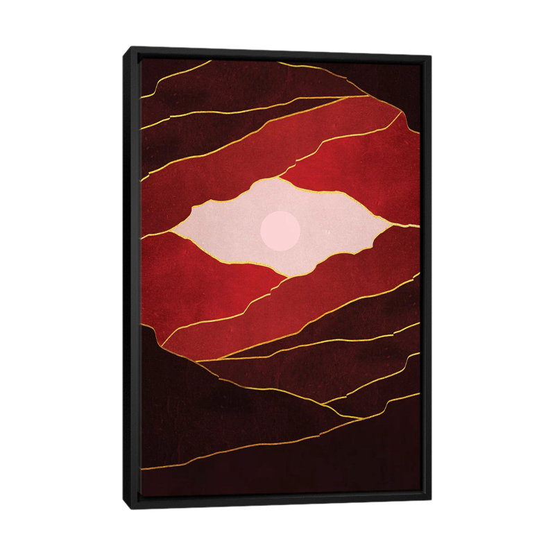 « artful crépuscule v », impression sur toile, H 26 po x l 18 po x P 1,5 po, Toile avec cadre noir, Pas de tapis