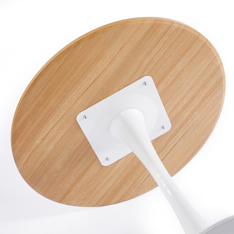 Table de salle à manger en MDF peu encombrante, design moderne Mid-Century en chêne