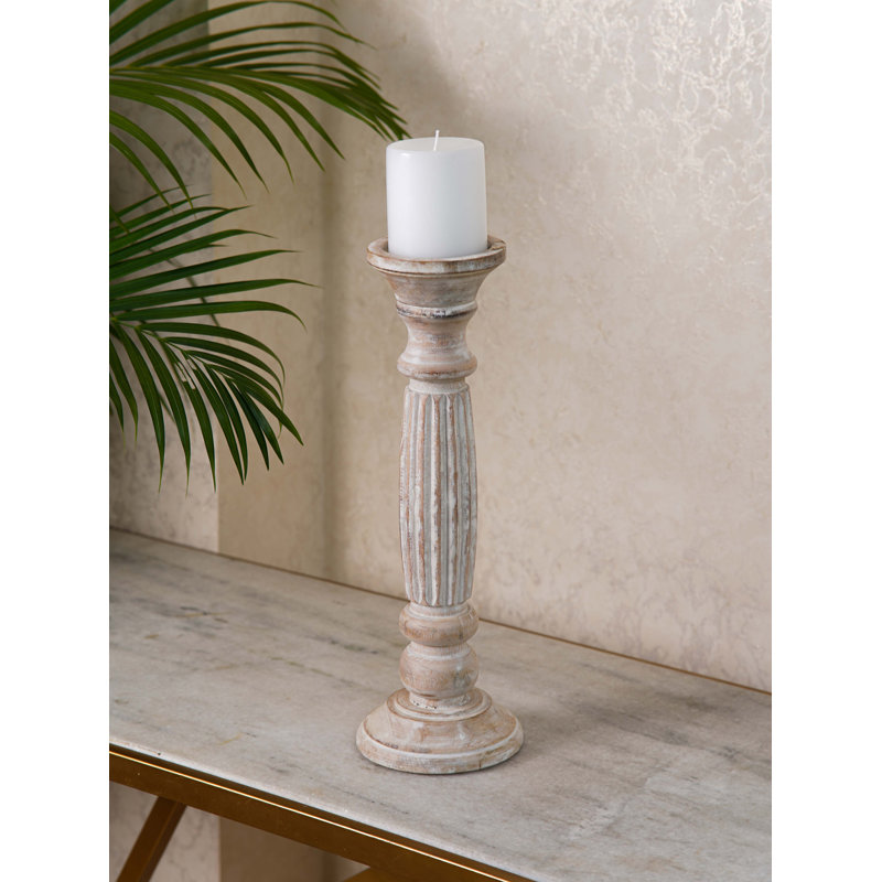 Pilier en bois 15 po, 9", 1, Blanc antique_2