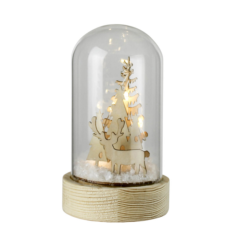 Christmas Reindeer Snow Globe, 6" H x 3.25" W x 3.25" D