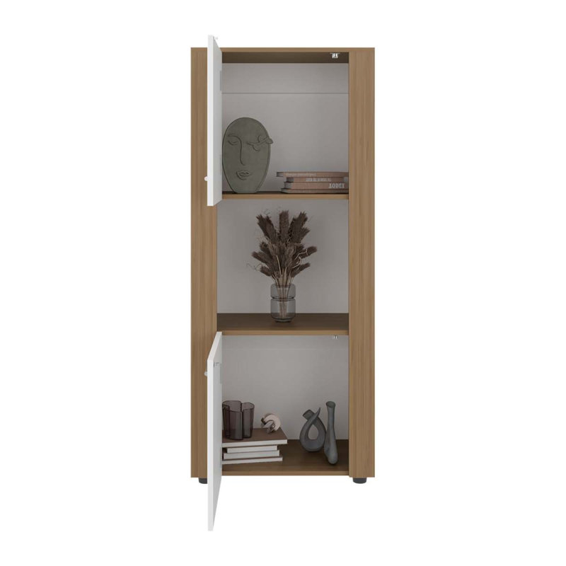 Natural Oak Vertical Storage Cabinet