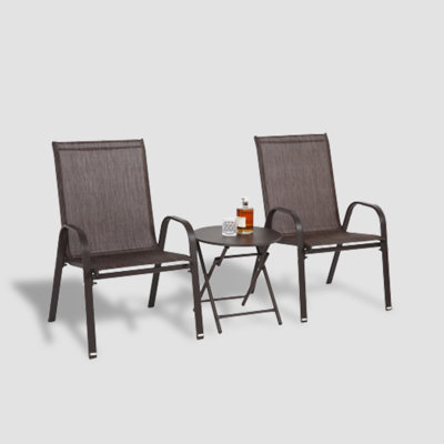 Ensemble de chaises de camping d'extérieur 3 pièces