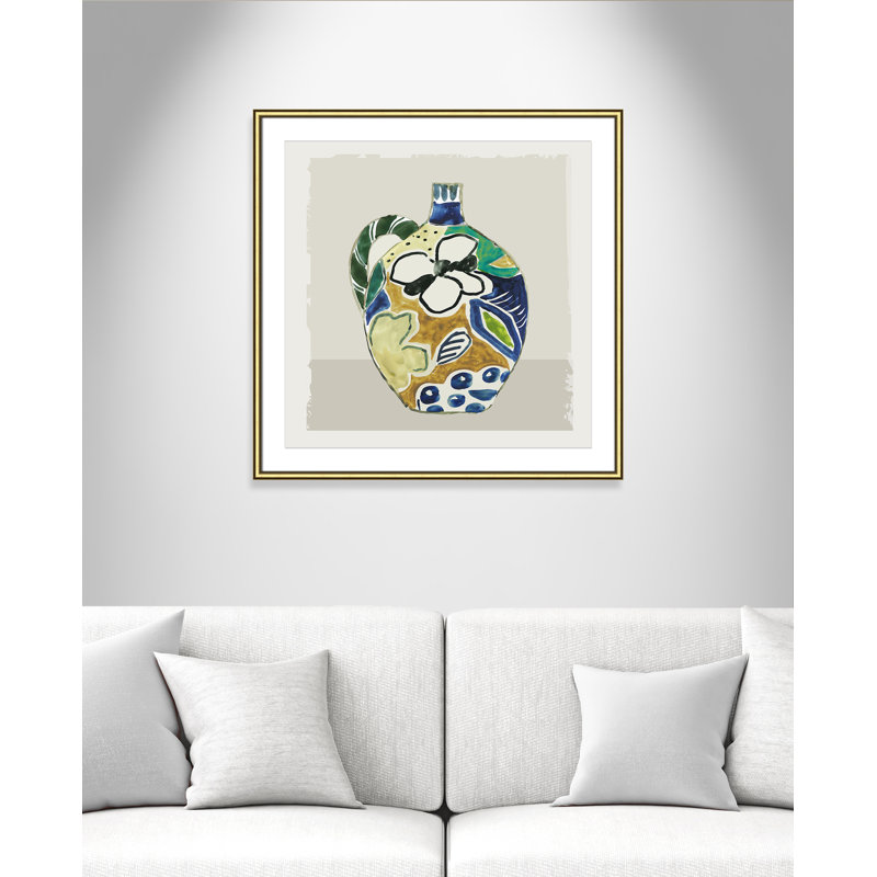 Vase Picasso par Aimee Wilson - reproduction de cadre photo sur papier, H 28,75 po x l 28,75 po x P 0,88 po, Or