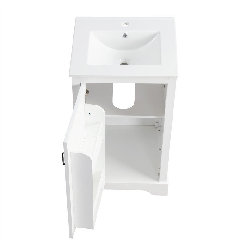  Meuble-lavabo de 20 po Vesselka, Blanc / Blanc