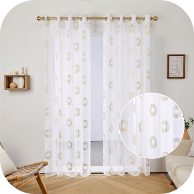 Qamil Semi Sheer Curtain Pair